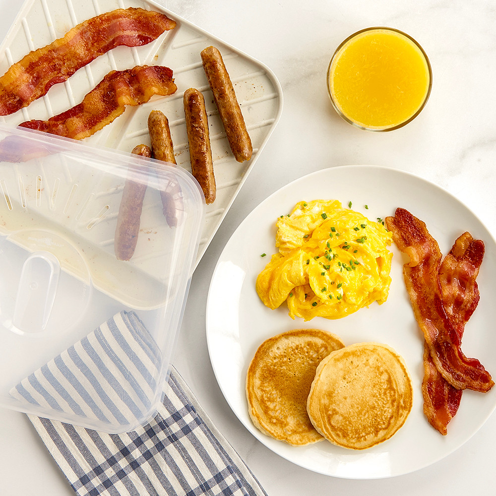 Medium Slanted Bacon Tray with Lid view 2