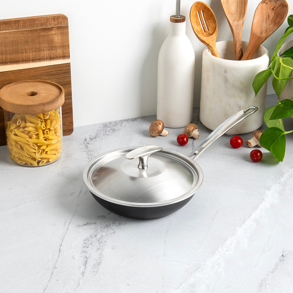 Basalt 2 Piece 8 Inch Sauté Skillet with Lid view 2