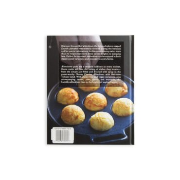 White sweep image of back cover Aebelskiver Cookbook