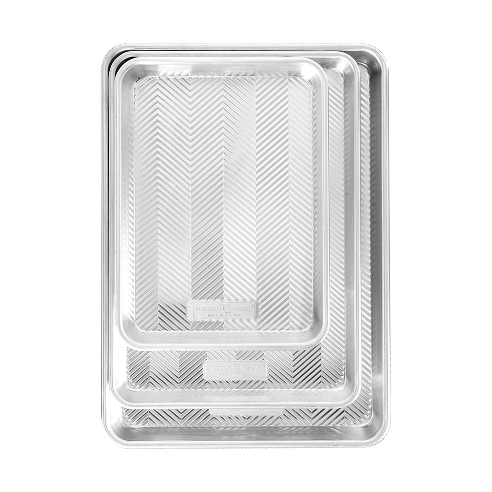 Prism 3 Piece Baking Sheet Set (Half Sheet, Jelly Roll Pan, Quarter Sheet) view 1
