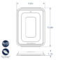 Quarter Sheet storage lid dimensional drawing